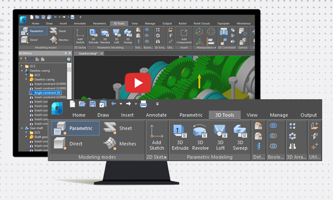 nanoCAD interface