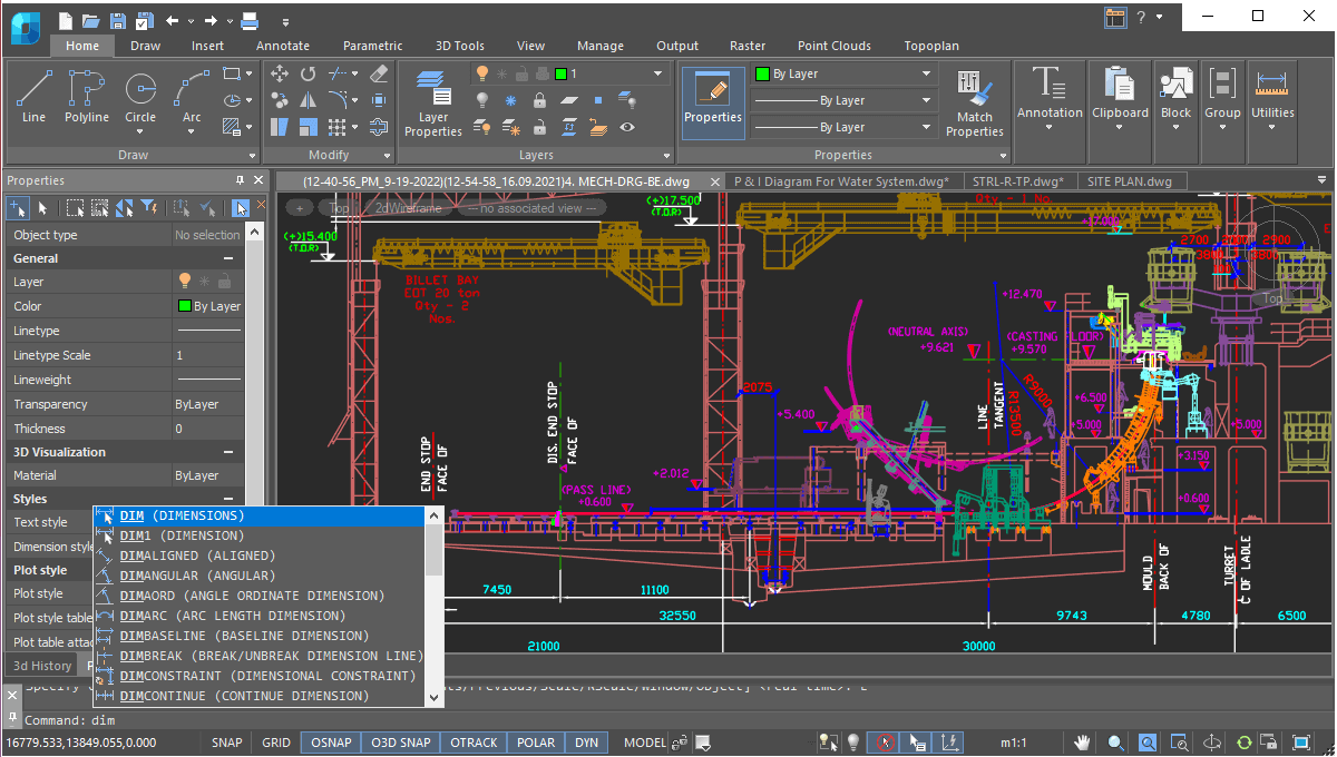 nanoCAD userinterface overview