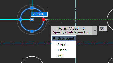 Dynamic input helps you set dimensions and sizes of drawing elements