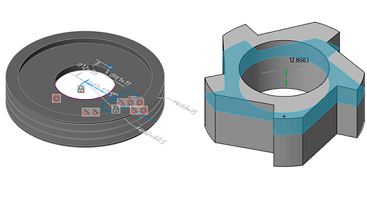 nanoCAD’s parametric modeling mode allows engineers to build up 3D geometry, piece by piece