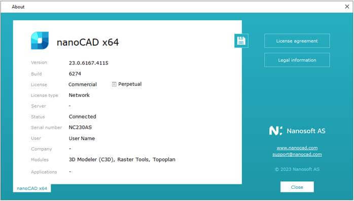 nanoCAD registration step