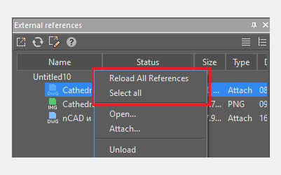 External Reference Window